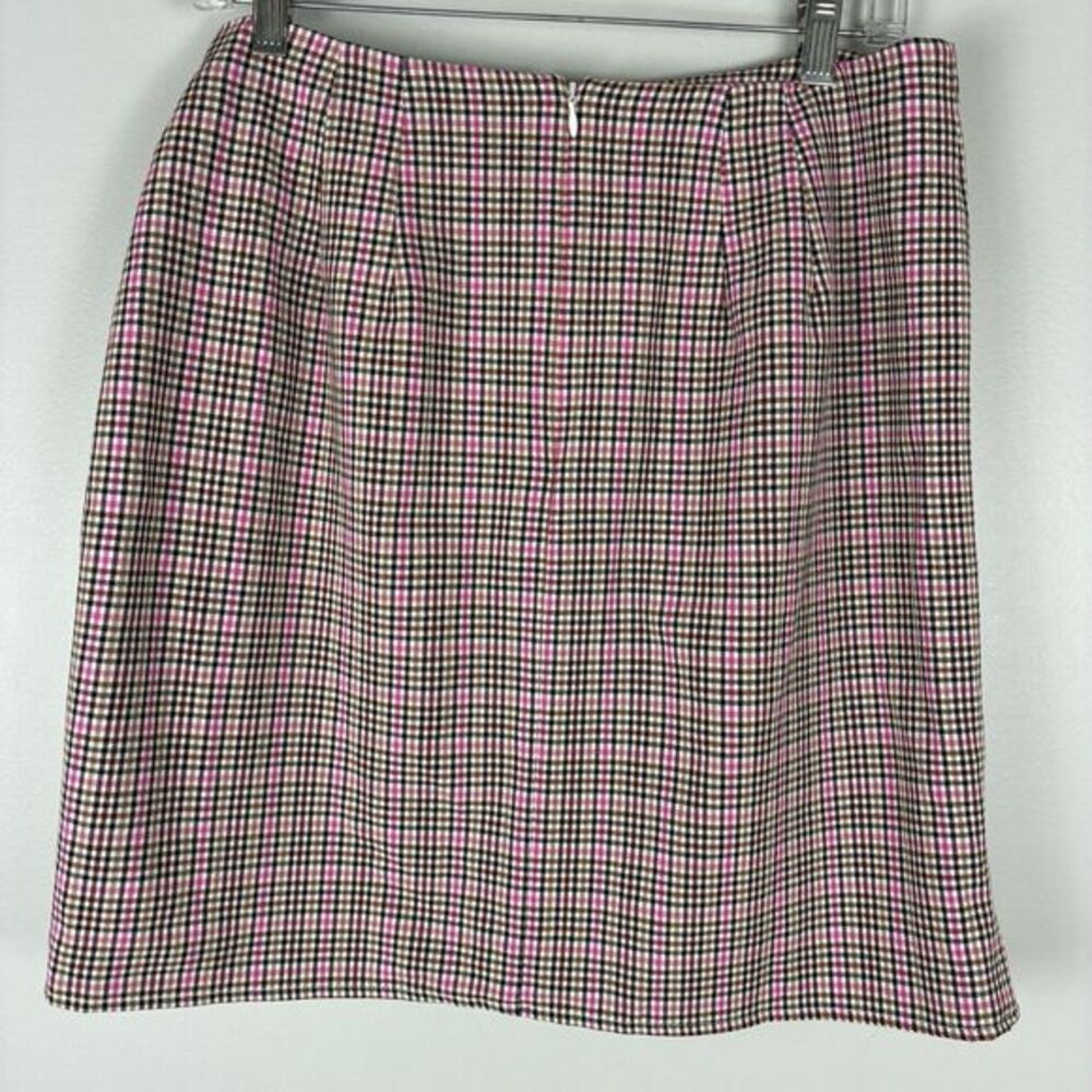 LOFT Plaid School Girl Skirt Sz 6 Pink Preppy Academia K Pop - Picture 5 of 8